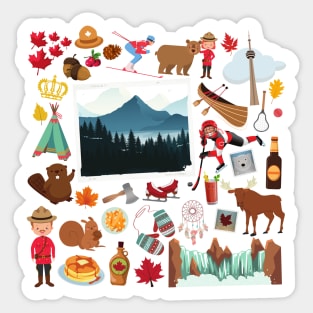 Canada Travel Icons Sticker